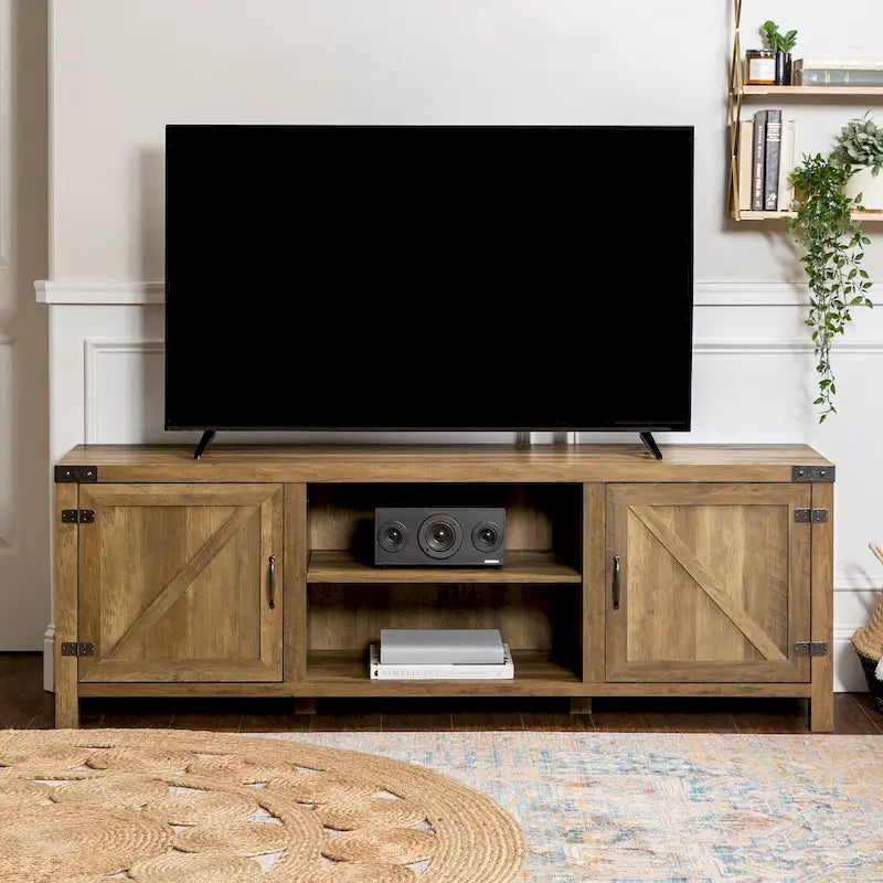 Meuble TV de 70 pouces avec porte de grange