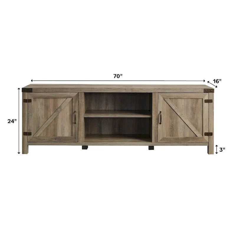 Meuble TV de 70 pouces avec porte de grange