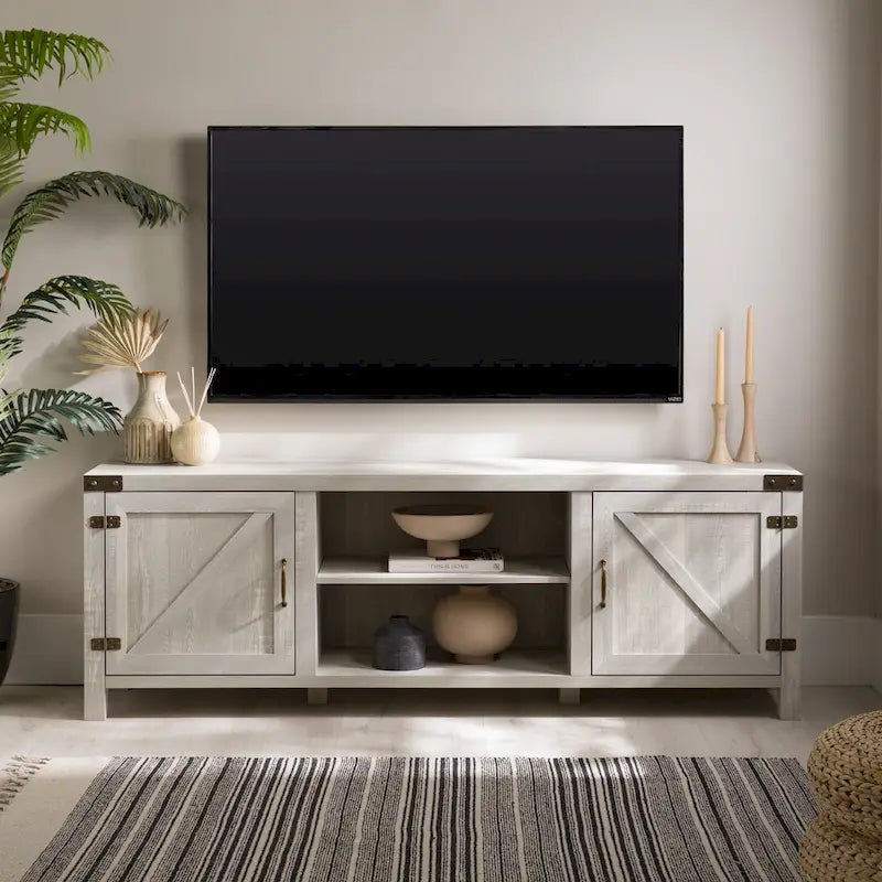 Meuble TV de 70 pouces avec porte de grange