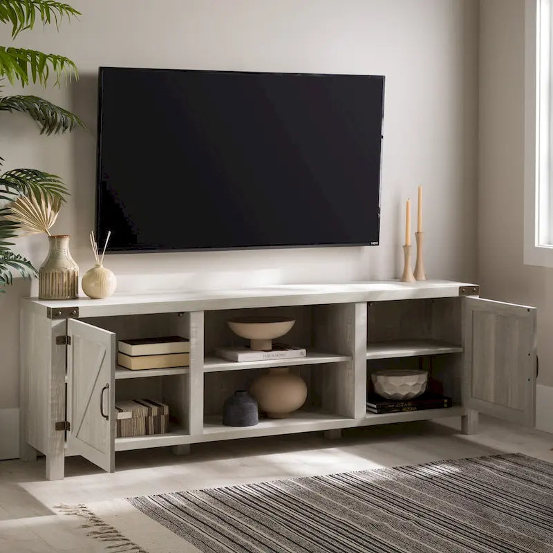 Meuble TV de 70 pouces avec porte de grange