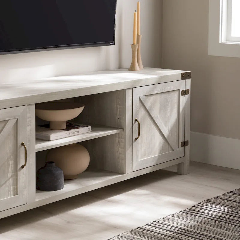 Meuble TV de 70 pouces avec porte de grange
