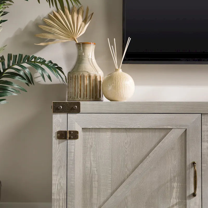 Meuble TV de 70 pouces avec porte de grange