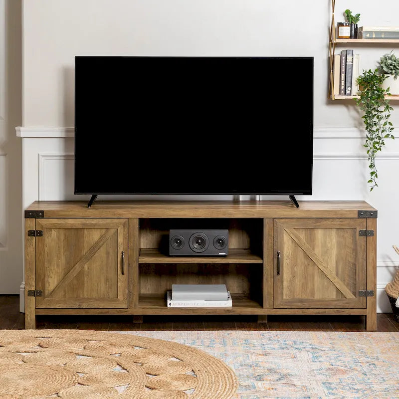 Meuble TV de 70 pouces avec porte de grange