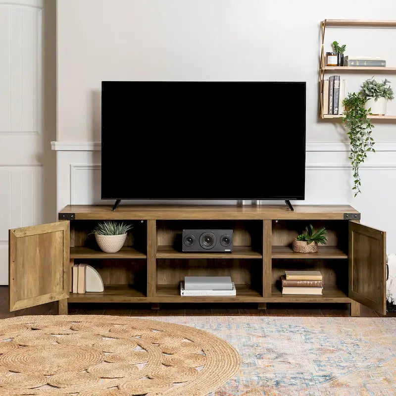 Meuble TV de 70 pouces avec porte de grange