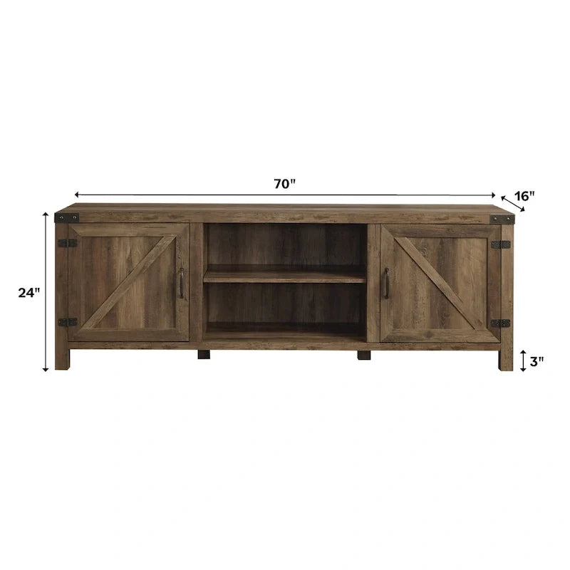 Meuble TV de 70 pouces avec porte de grange