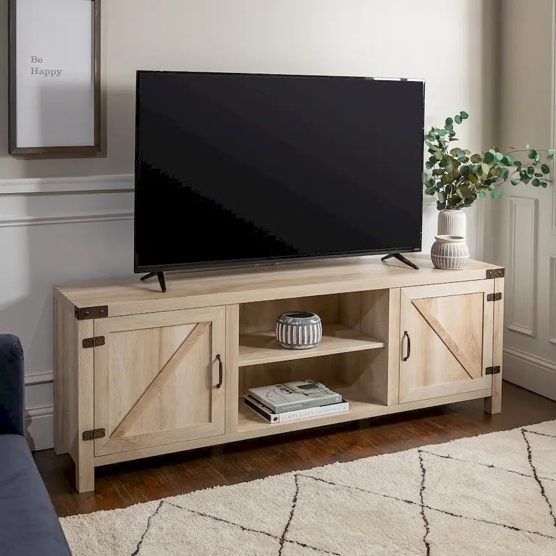 Meuble TV de 70 pouces avec porte de grange