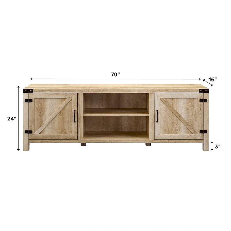 Meuble TV de 70 pouces avec porte de grange