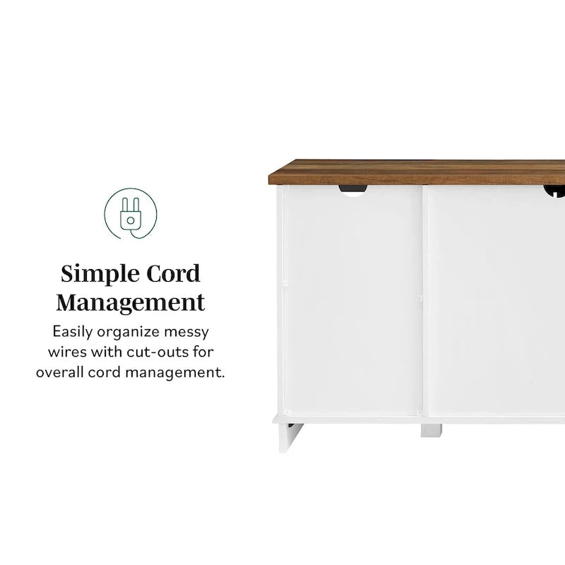 Meuble TV de 58 pouces avec portes de grange coulissantes