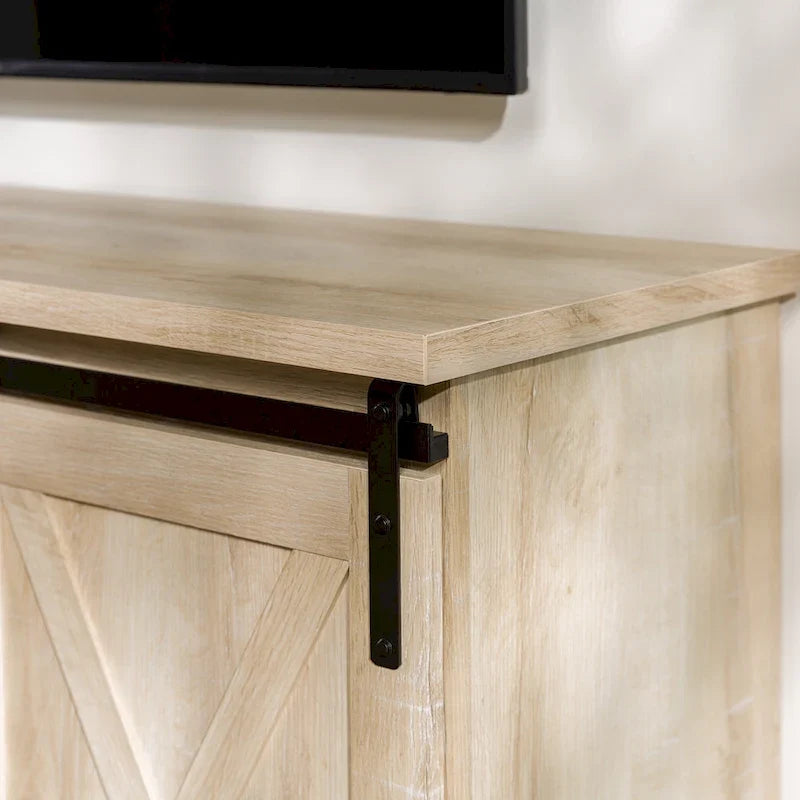 Meuble TV de 58 pouces avec portes de grange coulissantes