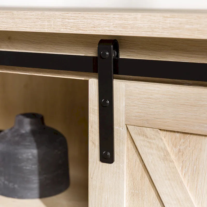 Meuble TV de 58 pouces avec portes de grange coulissantes