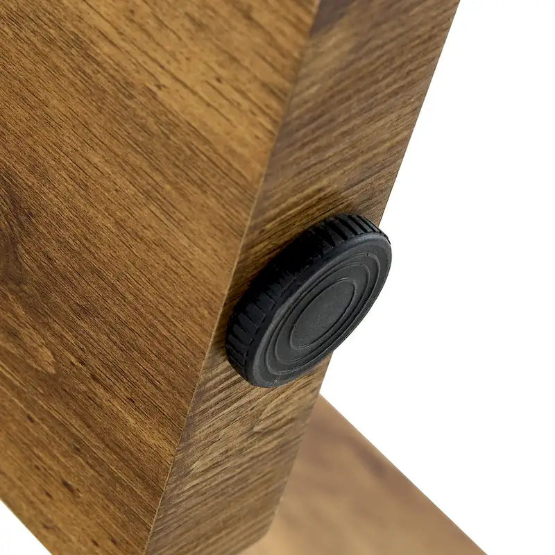 Table basse ronde avec pieds rectangulaires, table centrale en bois pour la maison, table d’appoint pour le salon