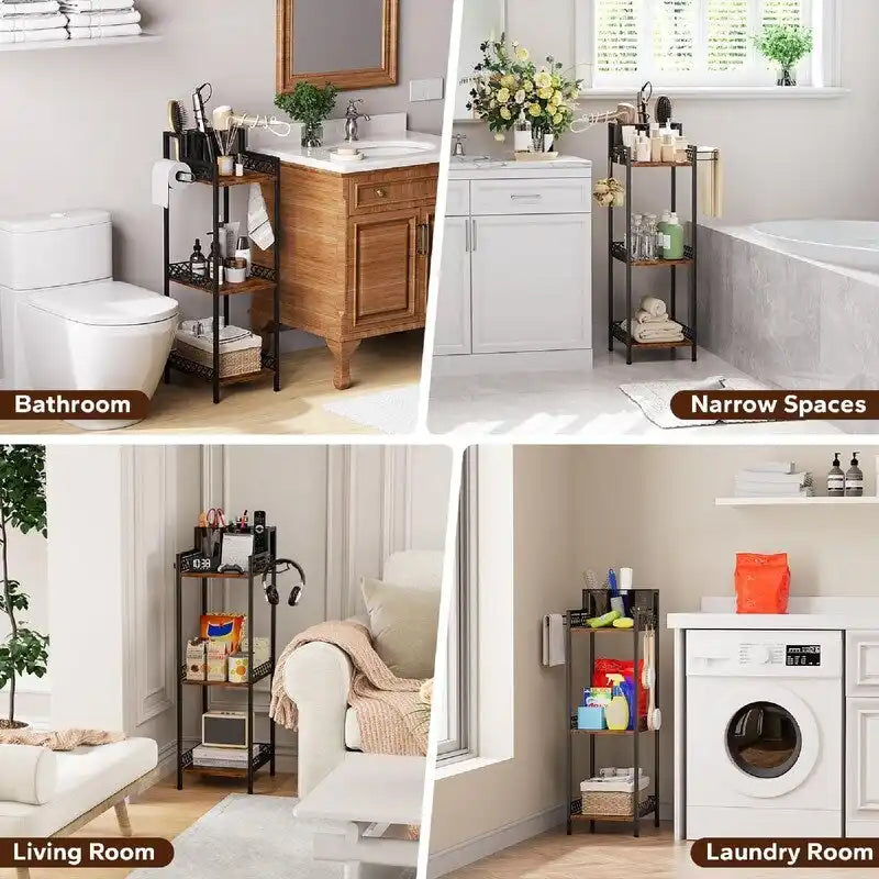 Organizador de baño de 3 niveles - 11.42D x 9.85W x 32.68H