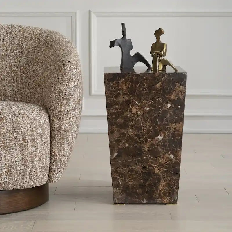 Mesa decorativa de mármol de 14 de ancho