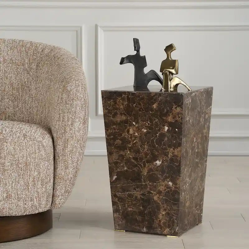 Mesa decorativa de mármol de 14 de ancho