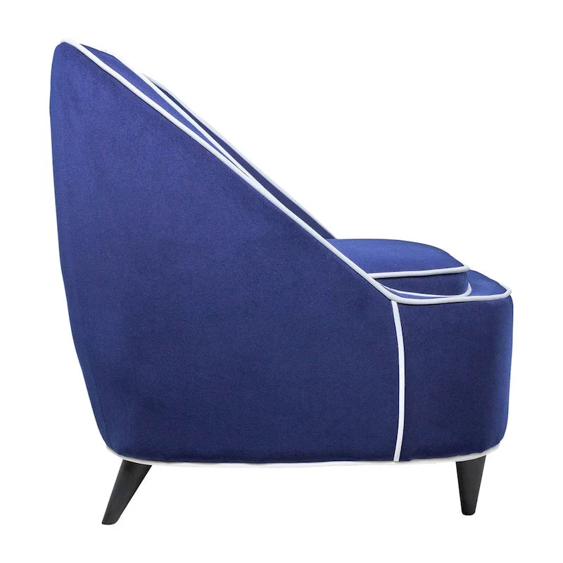 Silla decorativa moderna tapizada en dos tonos - 28 x 30 x 31