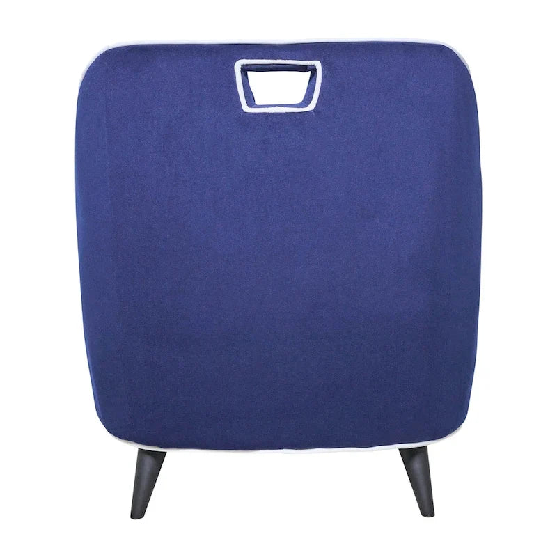 Silla decorativa moderna tapizada en dos tonos - 28 x 30 x 31