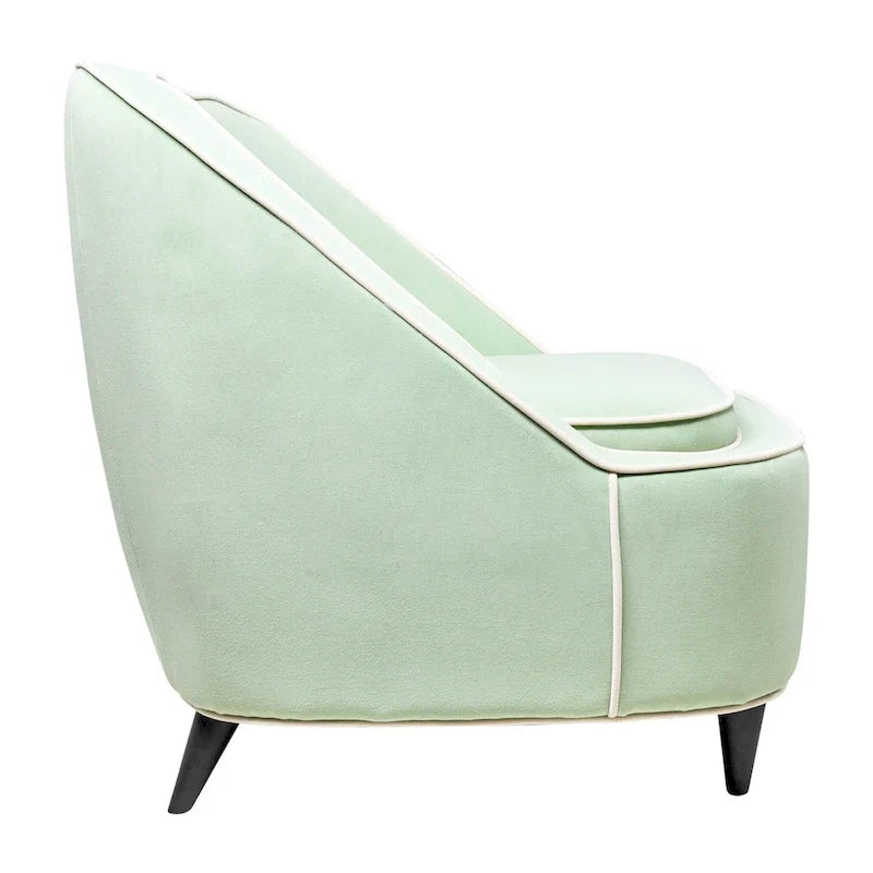 Silla decorativa moderna tapizada en dos tonos - 28 x 30 x 31