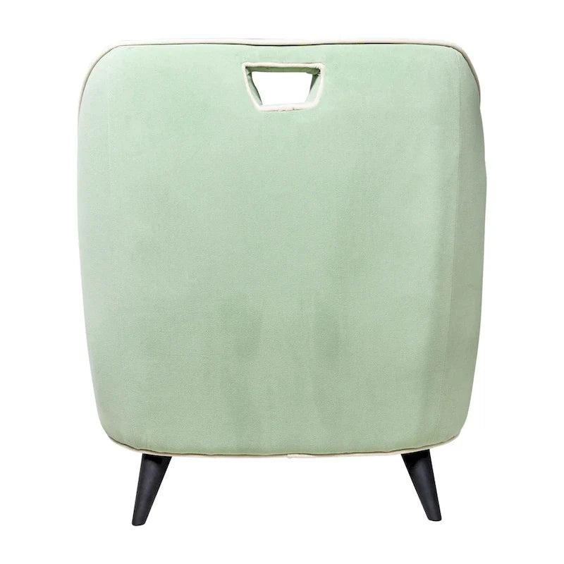 Silla decorativa moderna tapizada en dos tonos - 28 x 30 x 31