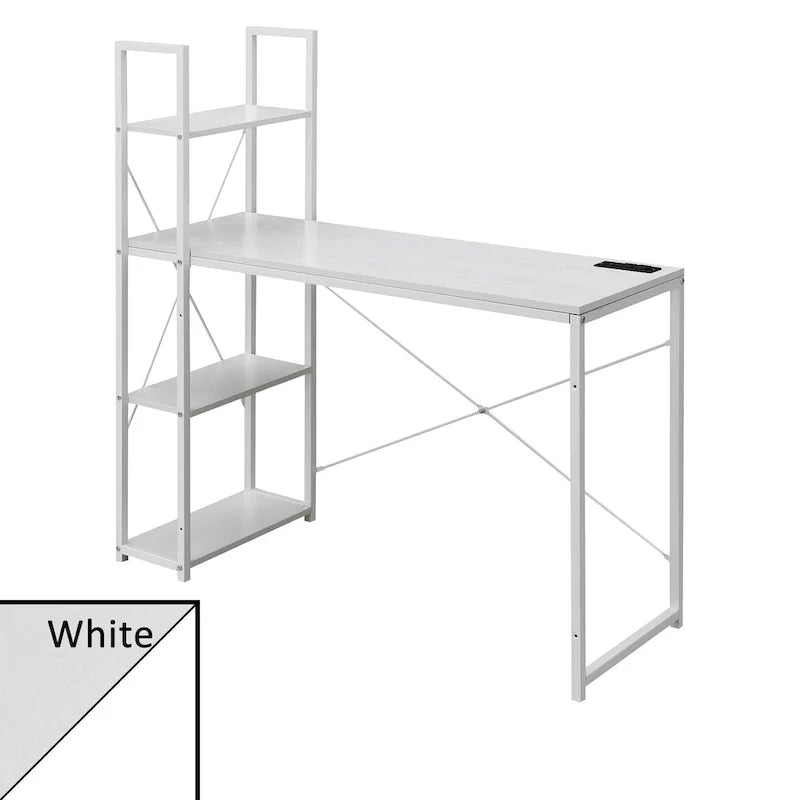 Office Workstation with Charging Station and Shelves