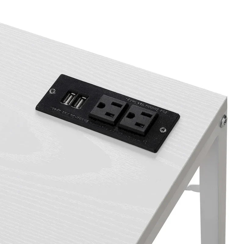 Office Workstation with Charging Station and Shelves
