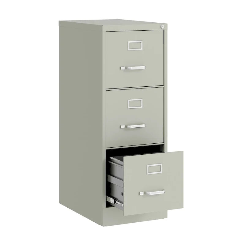 Archivador vertical de 22 pulgadas de profundidad, 3 cajones y tamaño para cartas