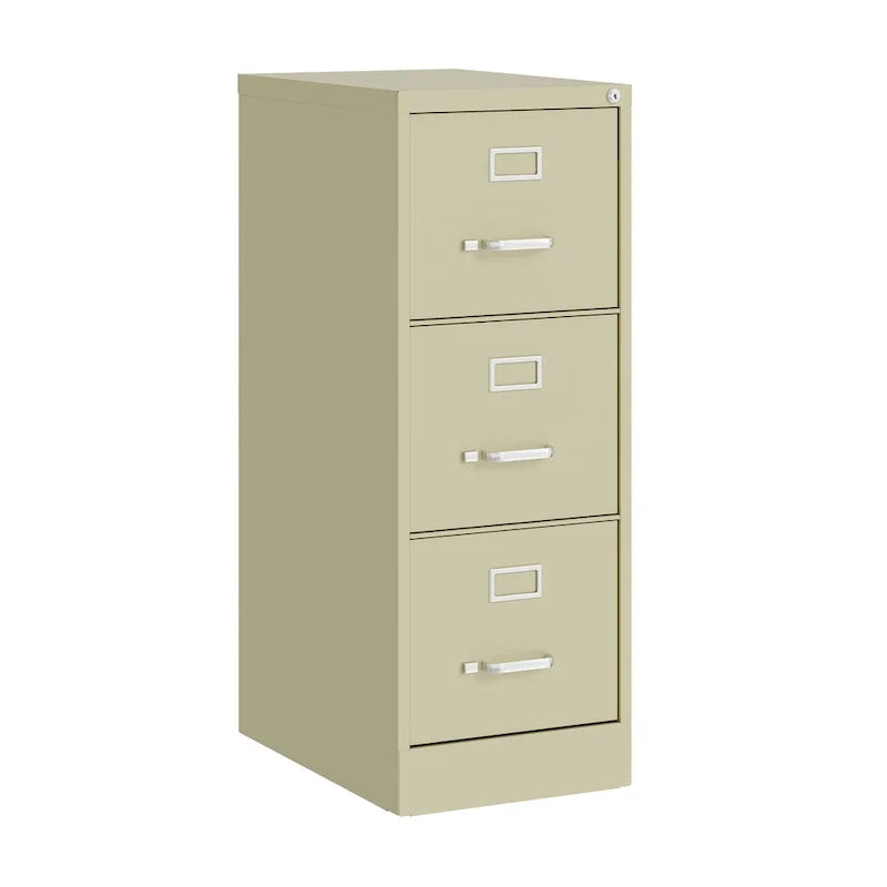Archivador vertical de 22 pulgadas de profundidad, 3 cajones y tamaño para cartas