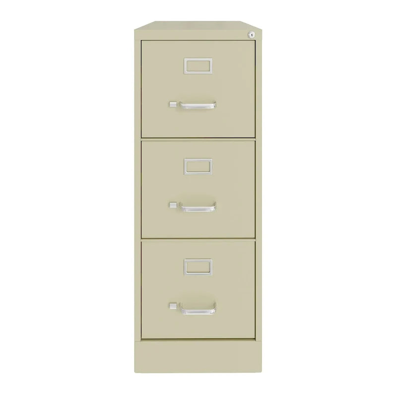 Archivador vertical de 22 pulgadas de profundidad, 3 cajones y tamaño para cartas