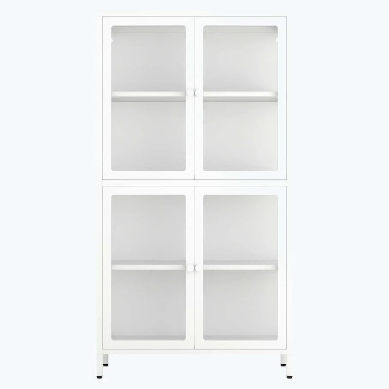 Notre armoire de rangement à portes vitrées et étagères réglables