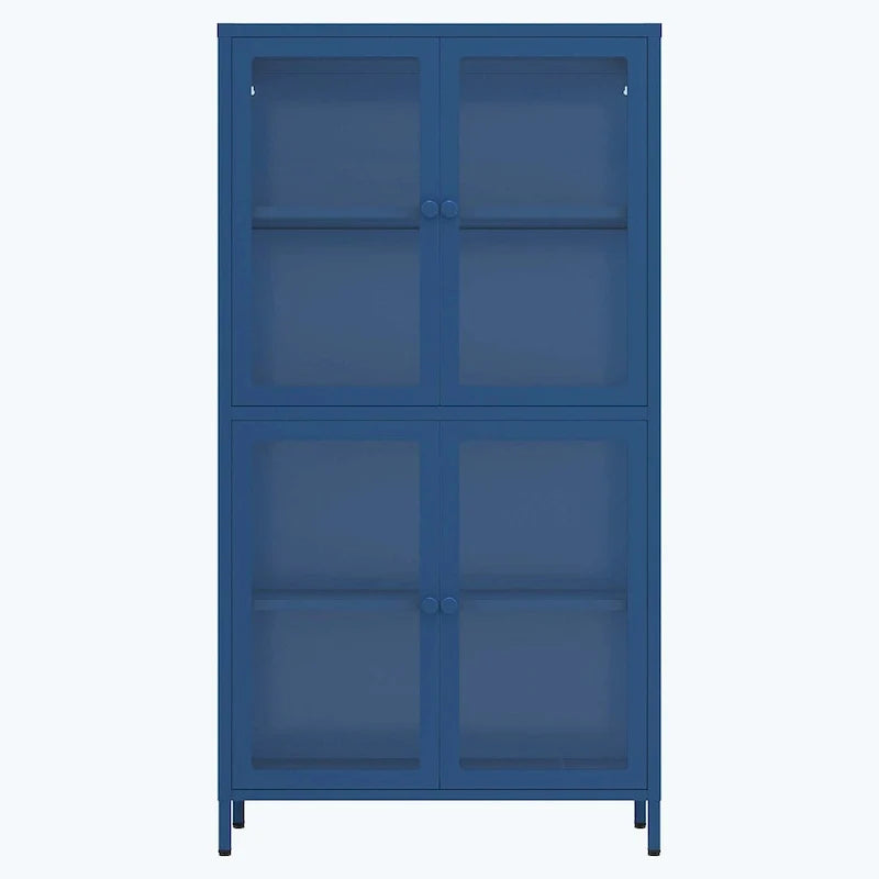 our Glass Door Storage Cabinet with Adjustable Shelves