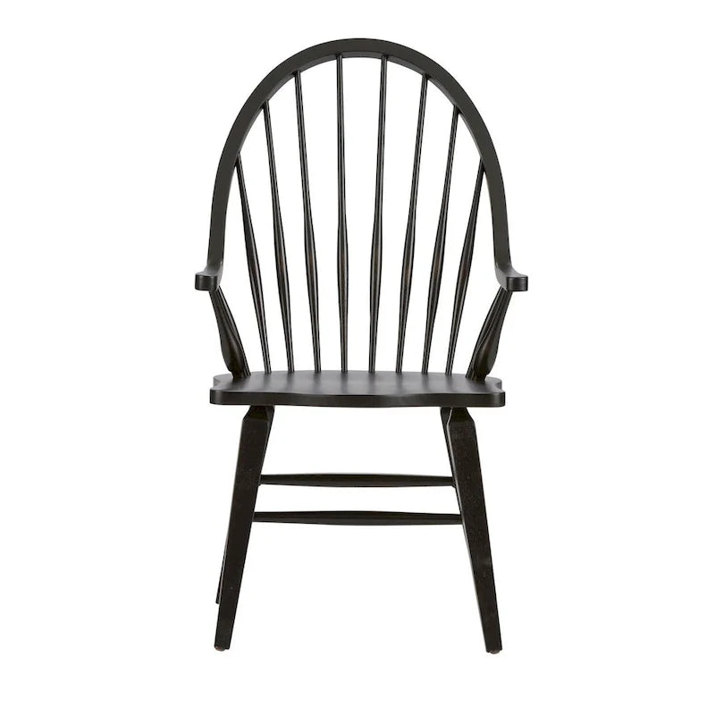 Silla Windsor negra con brazos