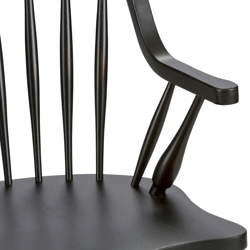 Silla Windsor negra con brazos