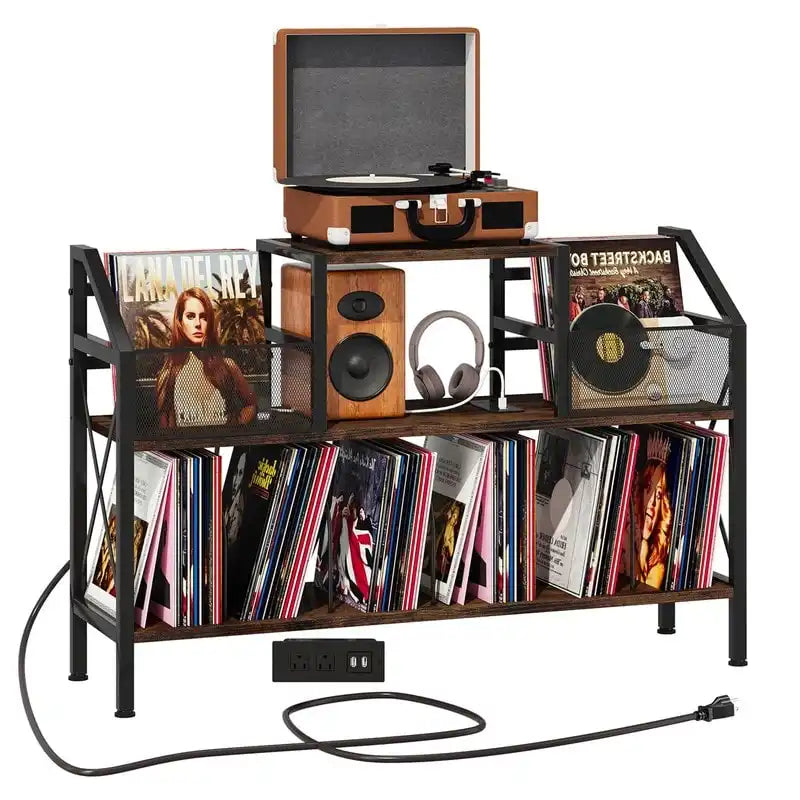 Meuble pour platine vinyle - 13.38D x 45.27W x 33.46H