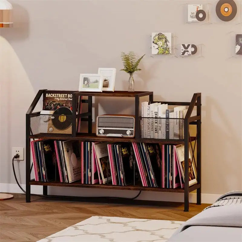 Meuble pour platine vinyle - 13.38D x 45.27W x 33.46H