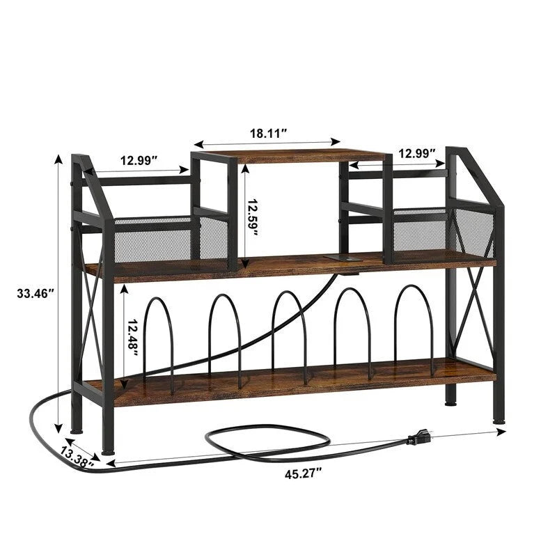 Meuble pour platine vinyle - 13.38D x 45.27W x 33.46H