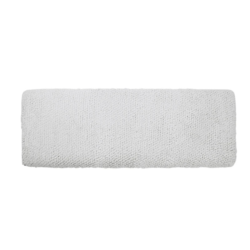 Ivory Upholstered Boucl Double Bench