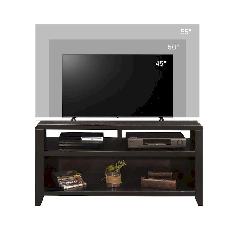 Mueble para TV de 48 pulgadas, para televisores de hasta 55 pulgadas, no requiere montaje, acabado color moca
