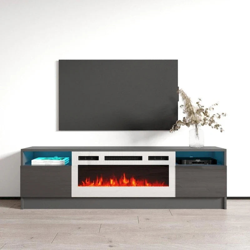 Elektrischer Kamin-TV-Ständer, 63