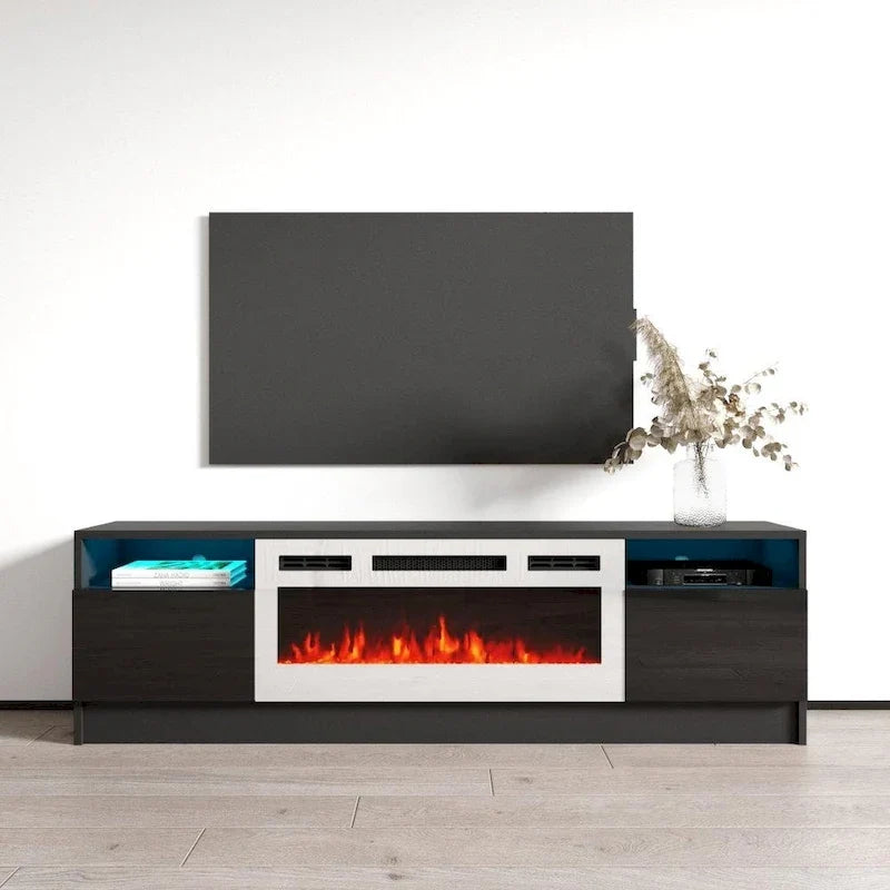 Meuble TV avec cheminée électrique 63