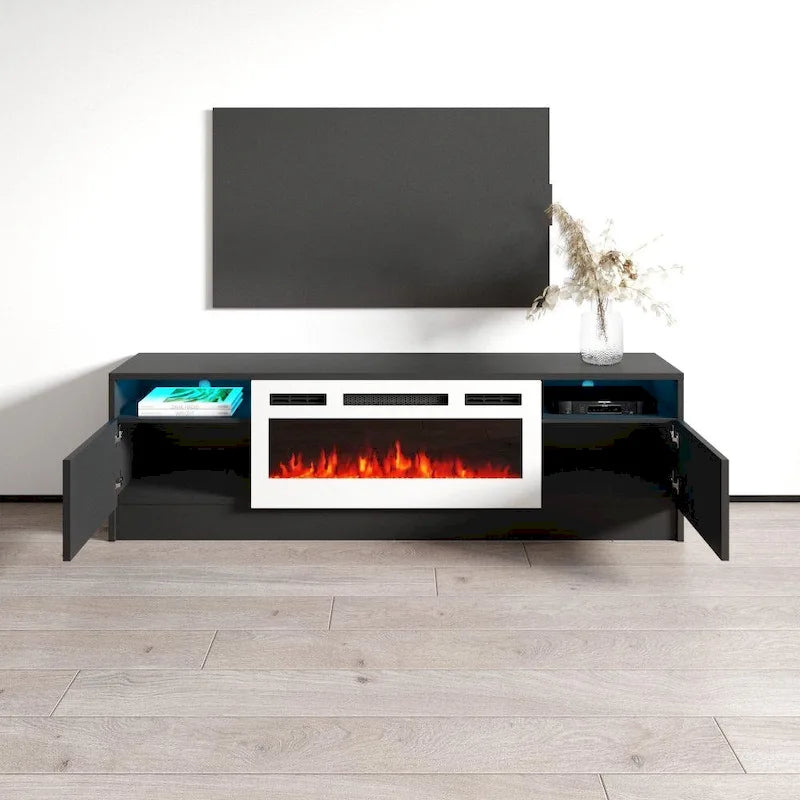 Elektrischer Kamin-TV-Ständer, 63