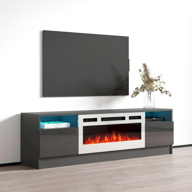 Elektrischer Kamin-TV-Ständer, 63