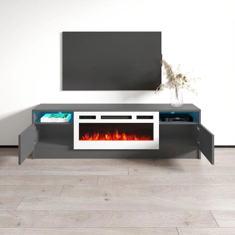 Elektrischer Kamin-TV-Ständer, 63