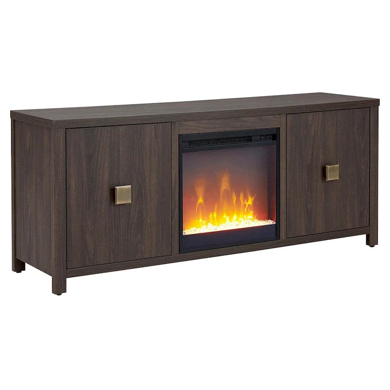 58 TV Stand with Crystal Fireplace Insert