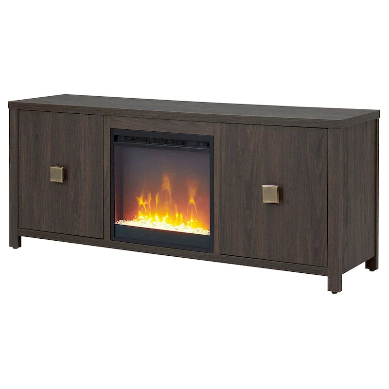 58 TV Stand with Crystal Fireplace Insert