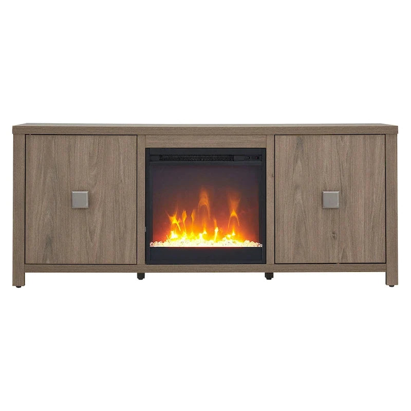 58 TV Stand with Crystal Fireplace Insert
