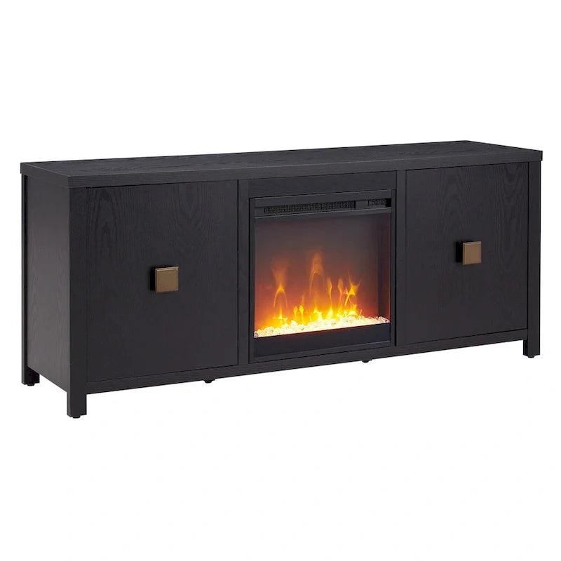 58 TV Stand with Crystal Fireplace Insert
