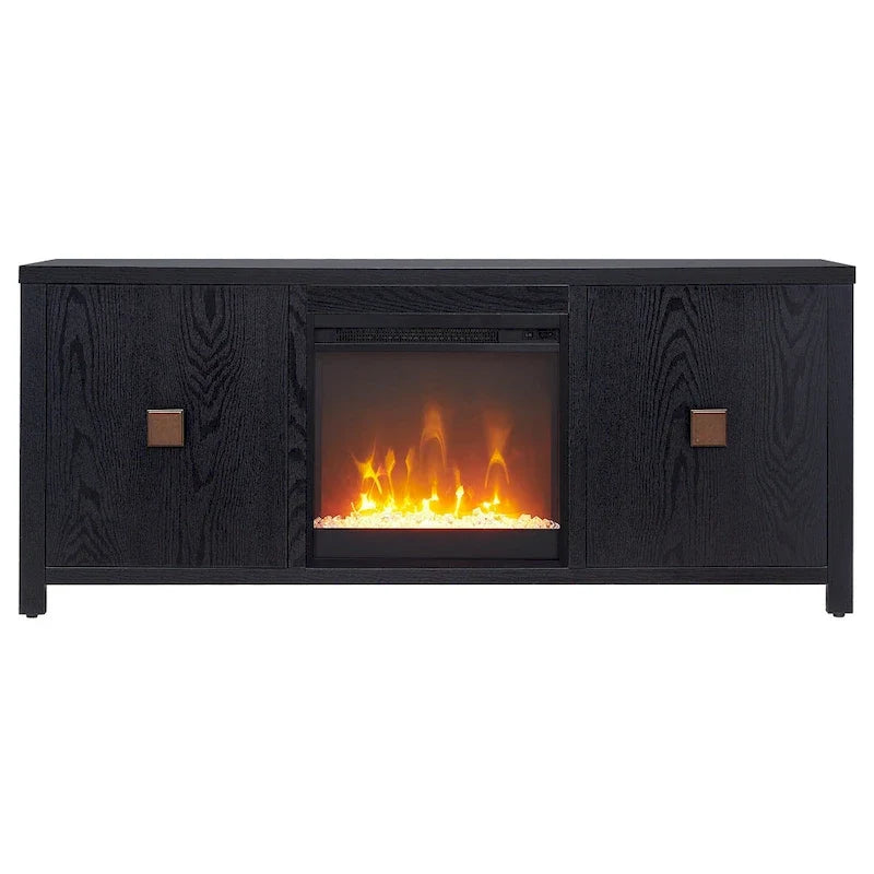 58 TV Stand with Crystal Fireplace Insert
