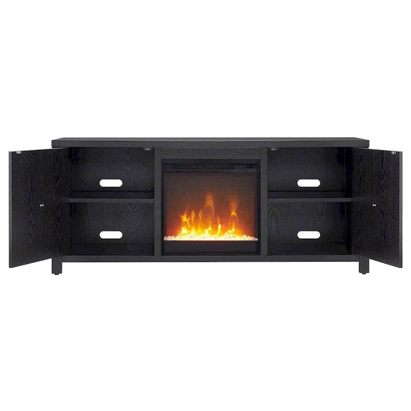 58 TV Stand with Crystal Fireplace Insert