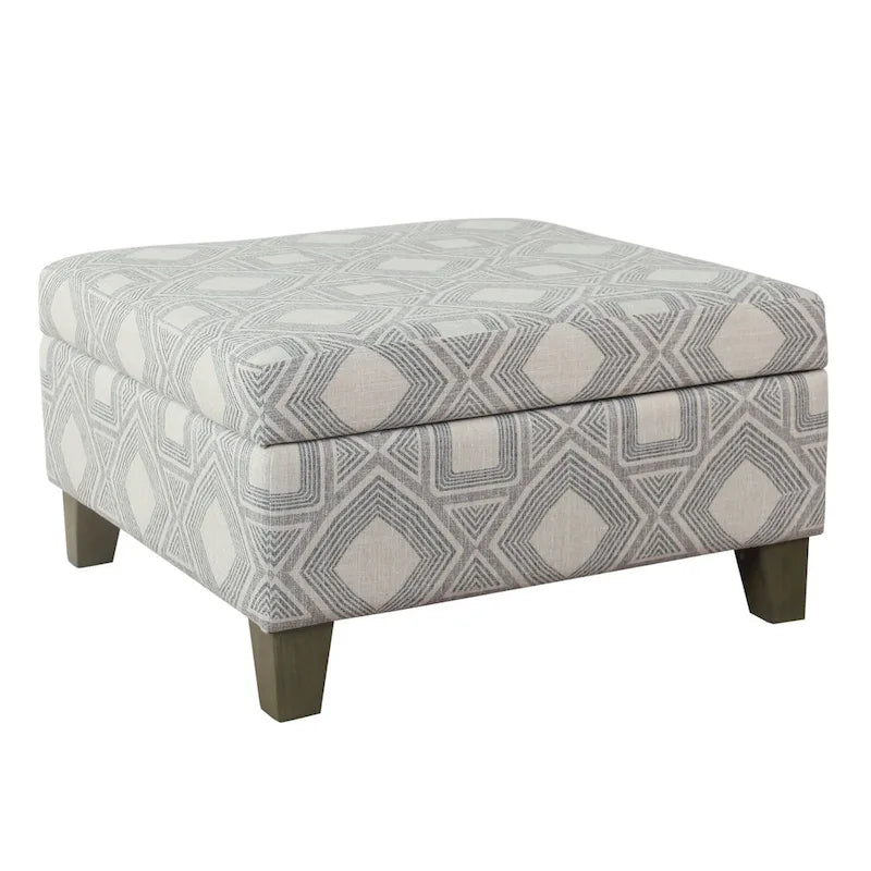 Ottoman de rangement de luxe de 28 pouces carré