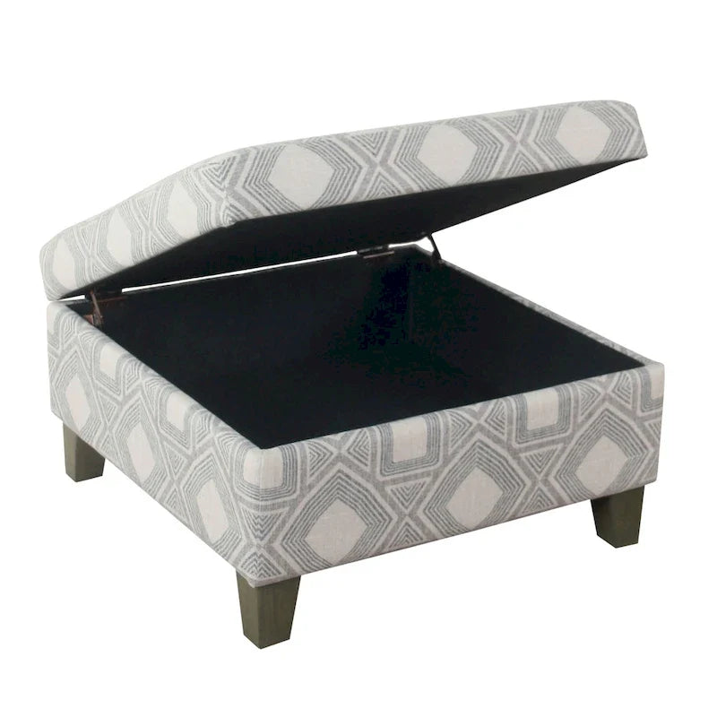 Ottoman de rangement de luxe de 28 pouces carré