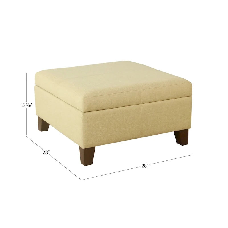 Ottoman de rangement de luxe de 28 pouces carré